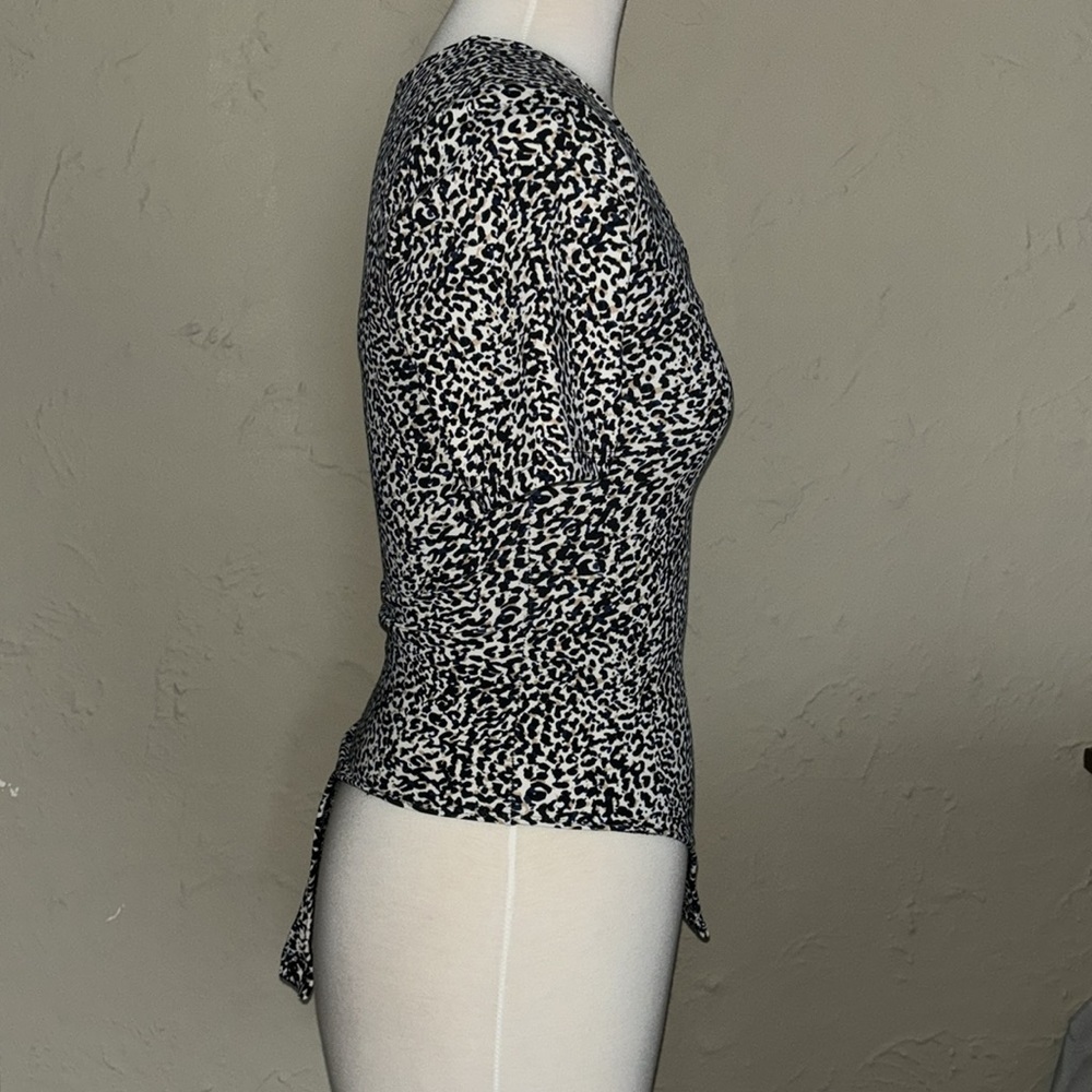 EXPRESS leopard print animal bodycon body snap button suit women’s XXS - Picture 6 of 11